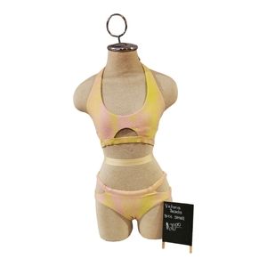 Victoria's Secret, neon yellow and pink snake skin print size small bikini